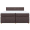vidaXL Boxspringbett mit Matratze Dunkelbraun 200x200 cm Stoff
