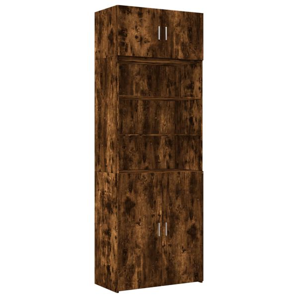 vidaXL Hochschrank Räuchereiche 80x42,5x225 cm Holzwerkstoff