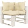 vidaXL 9-tlg. Garten-Lounge-Set Paletten mit Kissen in Creme Holz