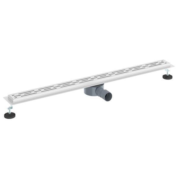 vidaXL Duschabfluss mit Glash&uuml;lle und 360&deg; Siphon Silber 100 cm