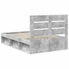 vidaXL Bettrahmen Beton Grau 135 x 190 cm Massives Kiefernholz