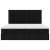 vidaXL Ottoman-Bett mit Matratzen & LEDs Schwarz 180x200 cm Stoff
