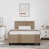 vidaXL Boxspringbett mit Matratze Cappuccino 120 x 190 cm Kunstleder