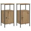 vidaXL Nachttische 2 Stk. Artisan-Eiche 41x31x80 cm Holzwerkstoff