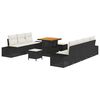 vidaXL Gartensofa-set 10 stk. Schwarz Poly-Rattan