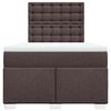 vidaXL Boxspringbett mit Matratze Dunkelbraun 120x190 cm Stoff