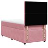 vidaXL Boxspringbett mit Matratze Rosa 90x190 cm Samt