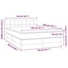 vidaXL Boxspringbett mit Matratze Dunkelblau 140x200 cm Samt