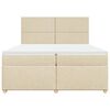 vidaXL Boxspringbett mit Matratze Creme 200x200 cm Stoff
