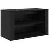 vidaXL Schuhregal 75 x 35 x 45 cm Holzwerkstoff Schwarz Eichen-Optik