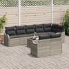 vidaXL Gartensofa-set 9 pcs Hellgrau Poly-Rattan