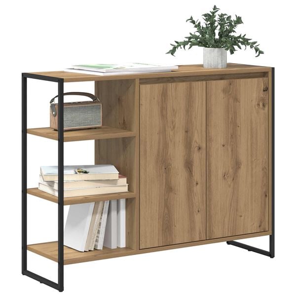 vidaXL Seitenschrank Kunsthandwerk Eiche 96,5 x 30 x 75 cm