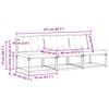 vidaXL 3 St&uuml;ck Outdoor Mittelsofa Massivholz Akazie Natur