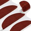 vidaXL Stufenmatten Selbstklebend 15 Stk. 56x17x3 cm Rot