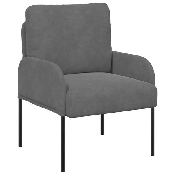 vidaXL Sofas mit Kissen 55cm Dunkelgrau Sperrholz