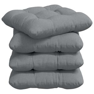 vidaXL Sitzkissen 4 stk. Stoff Hellgrau 40 x 40 x 12 cm