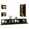 vidaXL 5-tlg. TV-Schrank-Set Schwarz Holzwerkstoff
