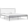 vidaXL Bett Grau Metall 180x200 cm