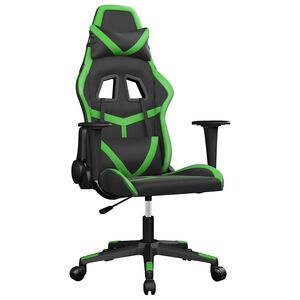 vidaXL Gaming-Stuhl Schwarz und Gr&uuml;n Kunstleder