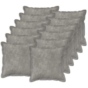 vidaXL Kissenbezug 12 stk. HOUTEN Hellgrau 40 x 40 cm