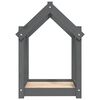 vidaXL Hundebett Grau 61x50x70 cm Massivholz Kiefer