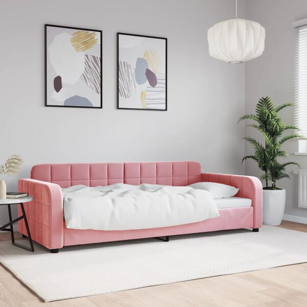 vidaXL Tagesbett Rosa 90x200 cm Samt
