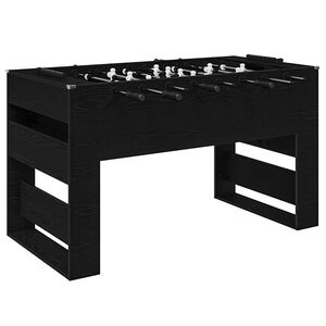 vidaXL Tischfu&szlig;balltisch Schwarz Eichen-Optik 146,5 x 74 x 85 cm