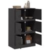 vidaXL Sideboard Schwarz 67x39x107 cm Stahl