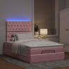 vidaXL Ottoman-Bett mit Matratzen & LEDs Rosa 120x200 cm Samt