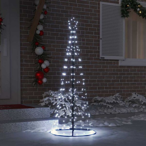 vidaXL LED-Weihnachtsbaum mit 390 LEDs Kaltweiß 250 cm Eisen