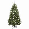 vidaXL K&uuml;nstlicher Weihnachtsbaum Gr&uuml;n 180 cm PVC und Metall