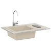 vidaXL Waschbecken Beige 780 x 500 mm 80% Quarz und 20% Harz