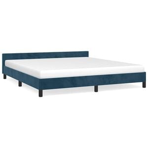 vidaXL Bettgestell ohne Matratze Dunkelblau 160x200 cm Samt