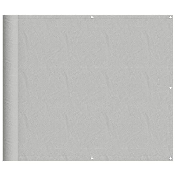 vidaXL Balkon-Sichtschutz Hellgrau 90x600 cm 100 % Polyester-Oxford