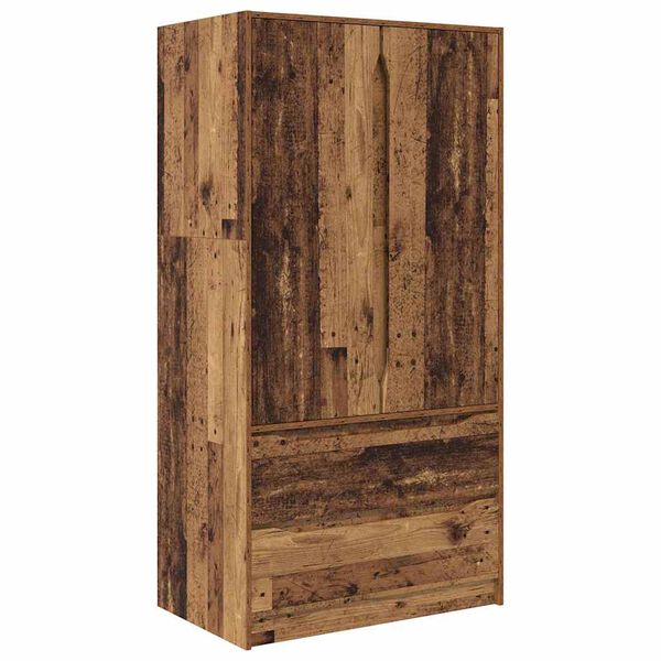 vidaXL Badezimmerschrank Altholz 79,5 x 49 x 156 cm Holzwerkstoff
