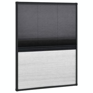 vidaXL Insektenschutz-Plissee f&uuml;r Fenster Alu 80x100 cm mit Jalousie