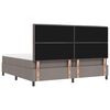 vidaXL Boxspringbett mit Kopfteil Taupe 200 x 200 cm Stoff