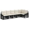 vidaXL Gartensofa-set 6 stk. Schwarz Poly-Rattan