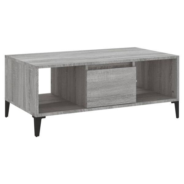 vidaXL Couchtisch Grau Sonoma 90x50x36,5 cm Holzwerkstoff