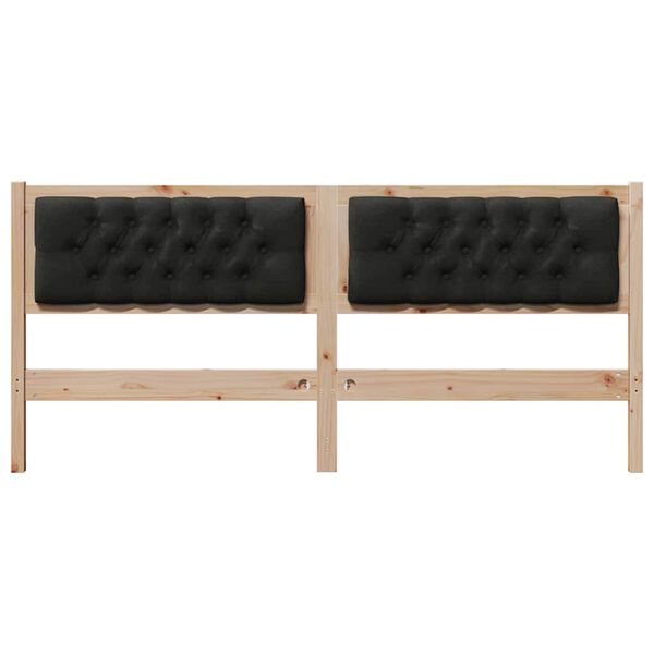 vidaXL Kopfteil Sonstiges Braun und Schwarz 160 cm Massivholz Kiefer