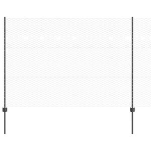 vidaXL Sechseckzaun mit Pfosten 100 x 1,5 m PVC-beschichteter Stahl