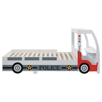 vidaXL Kinderbett im Polizeiauto-Design mit Schreibtisch 90 x 200 cm