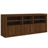 vidaXL Sideboard mit LED-Leuchten Braun Eichen-Optik 162x37x67 cm