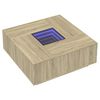 vidaXL Couchtisch mit Infinity-LED Sonoma-Eiche 100x100x40 cm