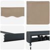 vidaXL Einziehbare Markise Beige 4 x 3 m Leinen und Aluminium
