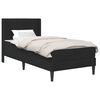 vidaXL Bettgestell mit Matratze mit Kopfteil Schwarz 90 x 190 cm Samt