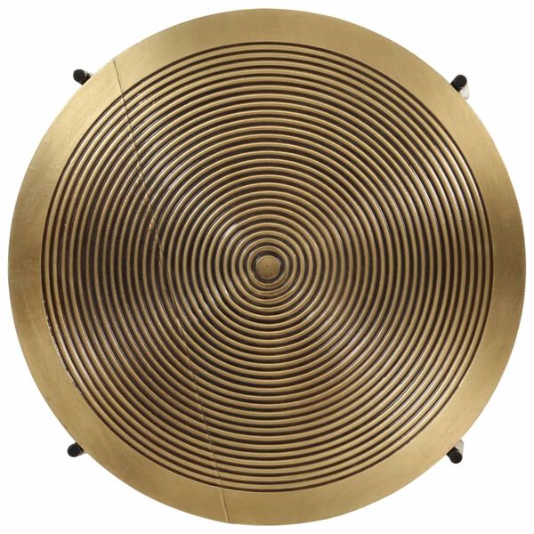 vidaXL Couchtische 2 Stk. Messing und Metall Schwarz