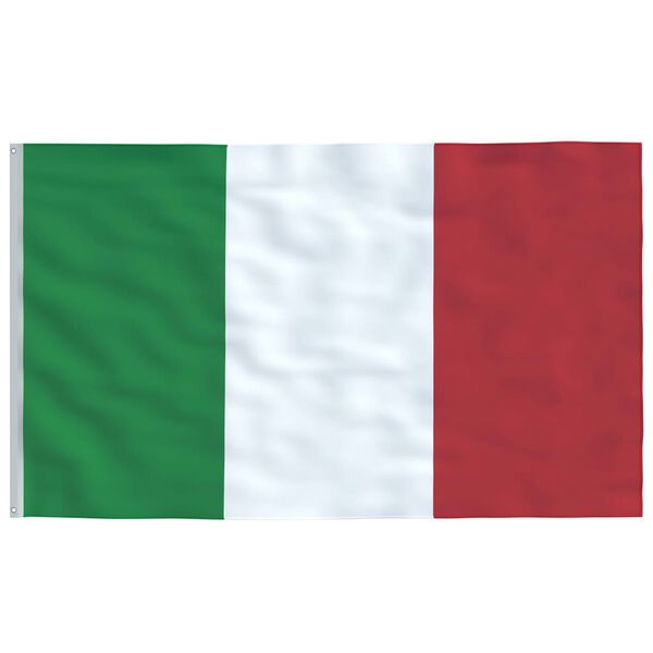 vidaXL Flagge Italiens mit Mast 6,08 m Aluminium