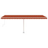 vidaXL Standmarkise Automatisch 600x350 cm Orange/Braun