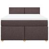 vidaXL Boxspringbett mit Matratze Dunkelbraun 140x190 cm Stoff